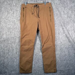 Roark Pants Mens 33x30 Brown Layover Traveler Drawstring Waist Vented